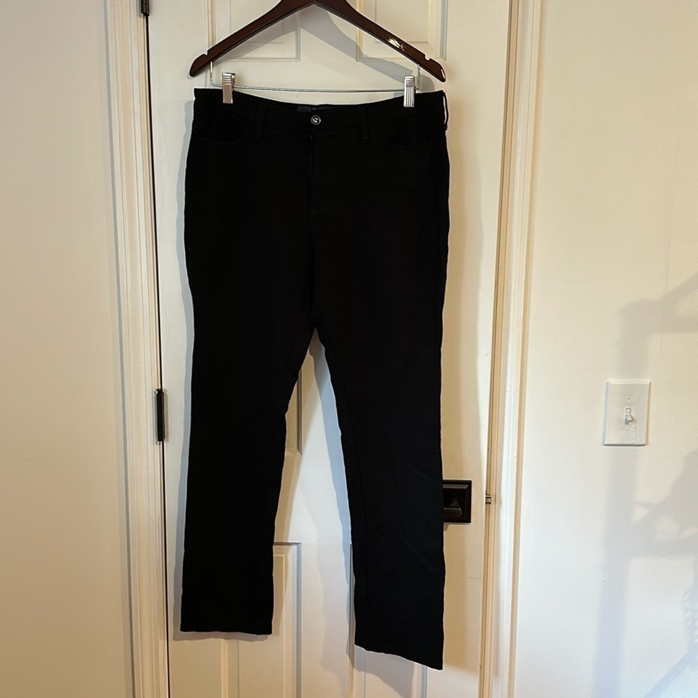 Lightly used Not Your Daughters Jeans size 12 black straight leg pant - Picture 1 of 5